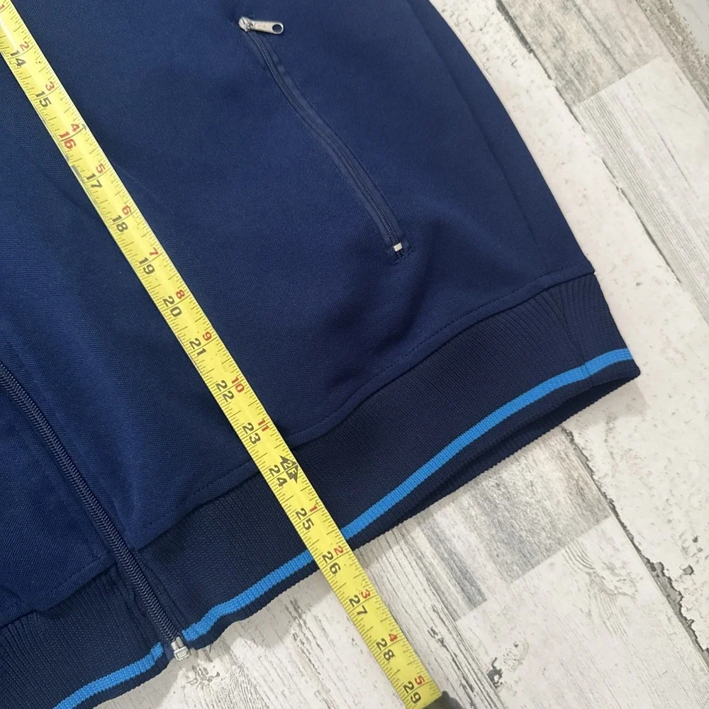 VINTAGE RETRO‎ FOX MEN'S NAVY BLUE POLYESTER TRACK JACKET SIZE L - Picture 11 of 11